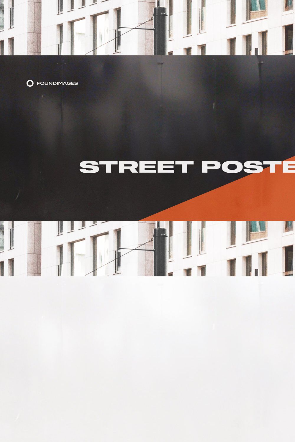 Urban Poster Mockup Street PSD pinterest preview image.