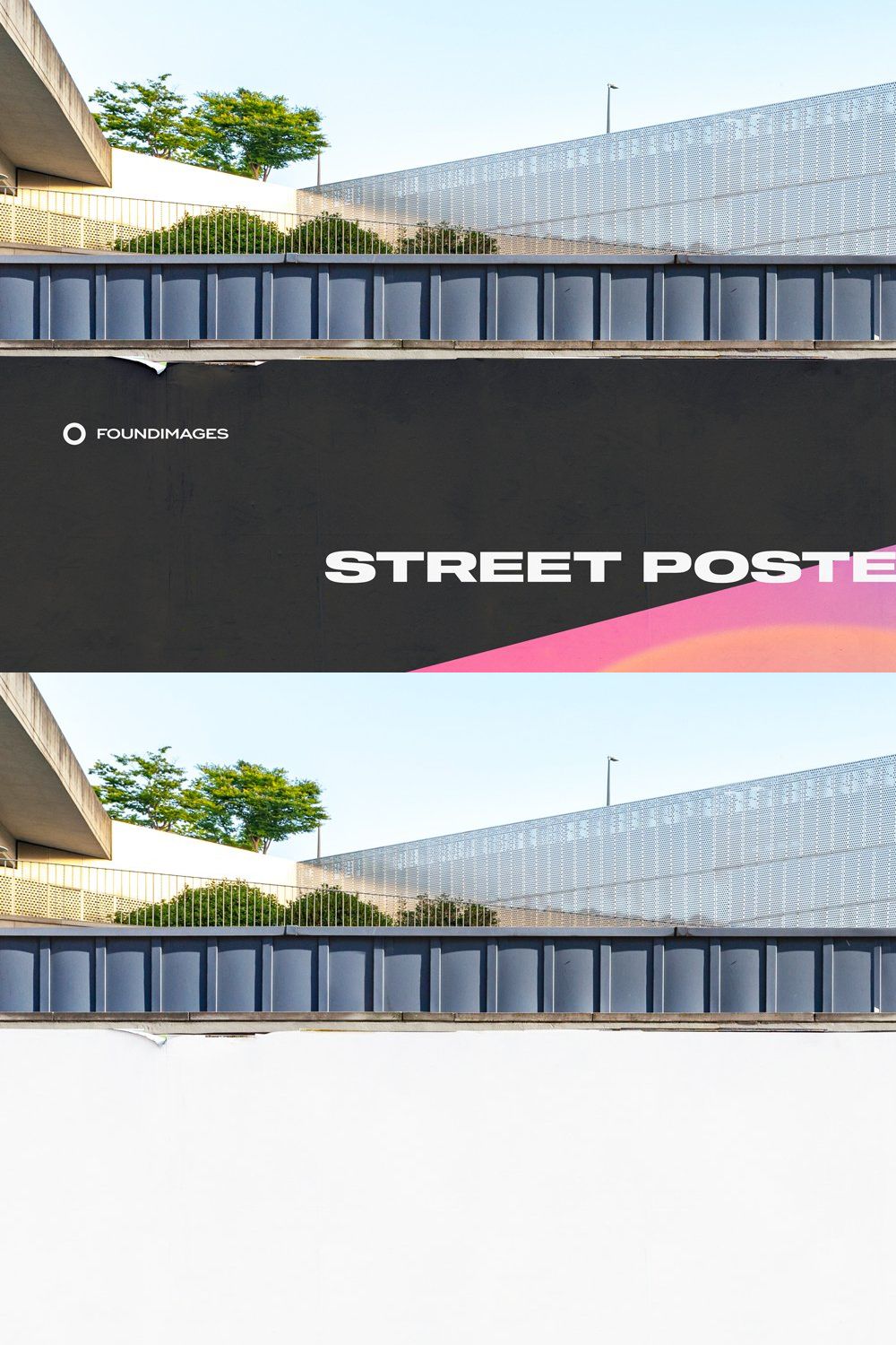 Urban Poster Mockup Street PSD pinterest preview image.