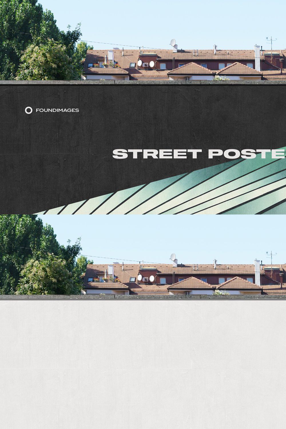 Urban Poster Mockup Street PSD pinterest preview image.