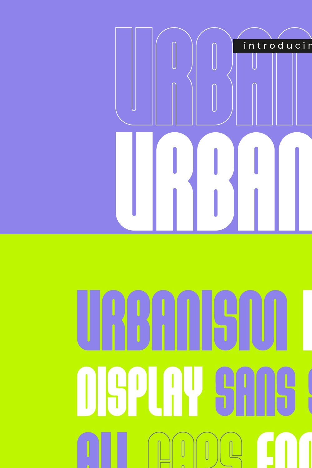 URBANISM | Display font + Outline pinterest preview image.