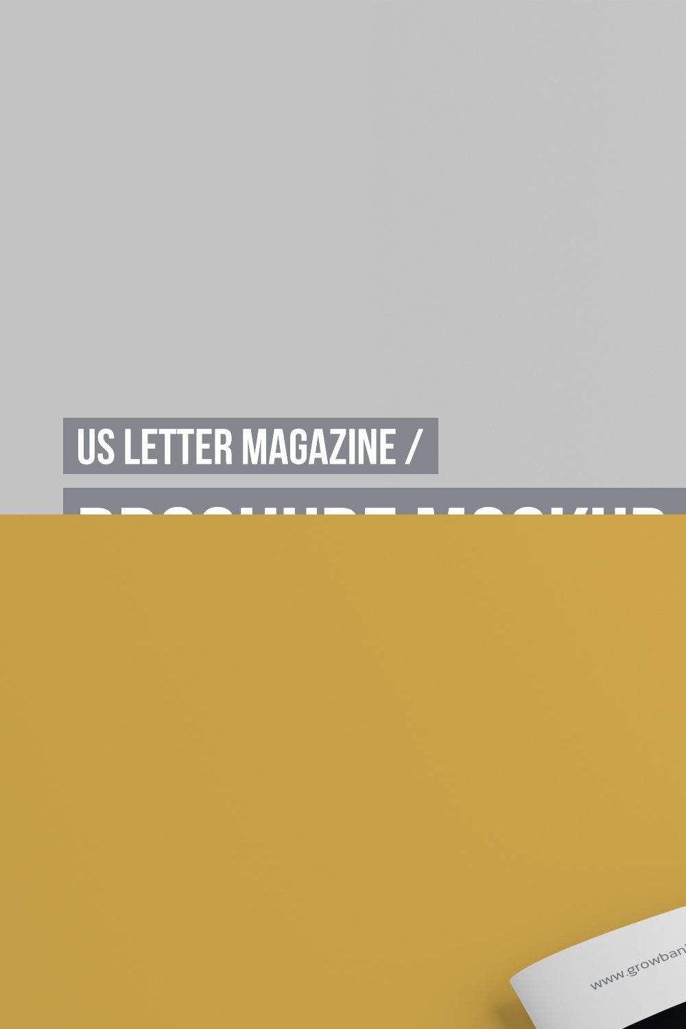 US Letter Brochure / Catalog Mockup pinterest preview image.