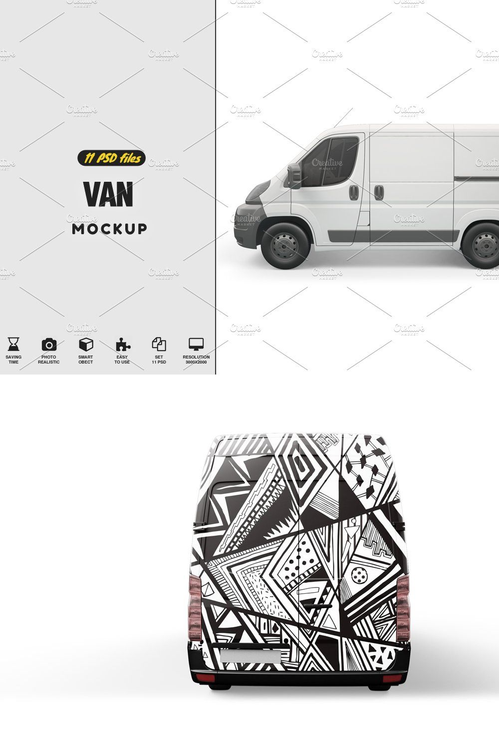 Van MockUp pinterest preview image.