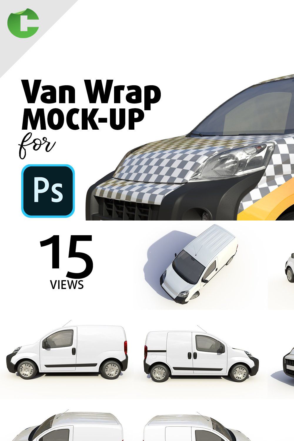 Van Wrap Mock-up pinterest preview image.
