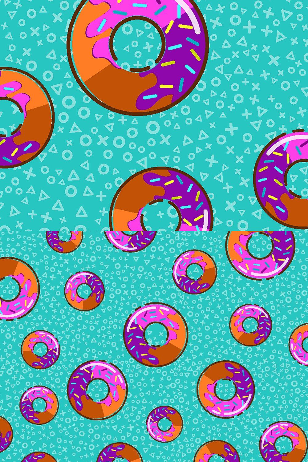 Vector seamless pattern whit donuts pinterest preview image.