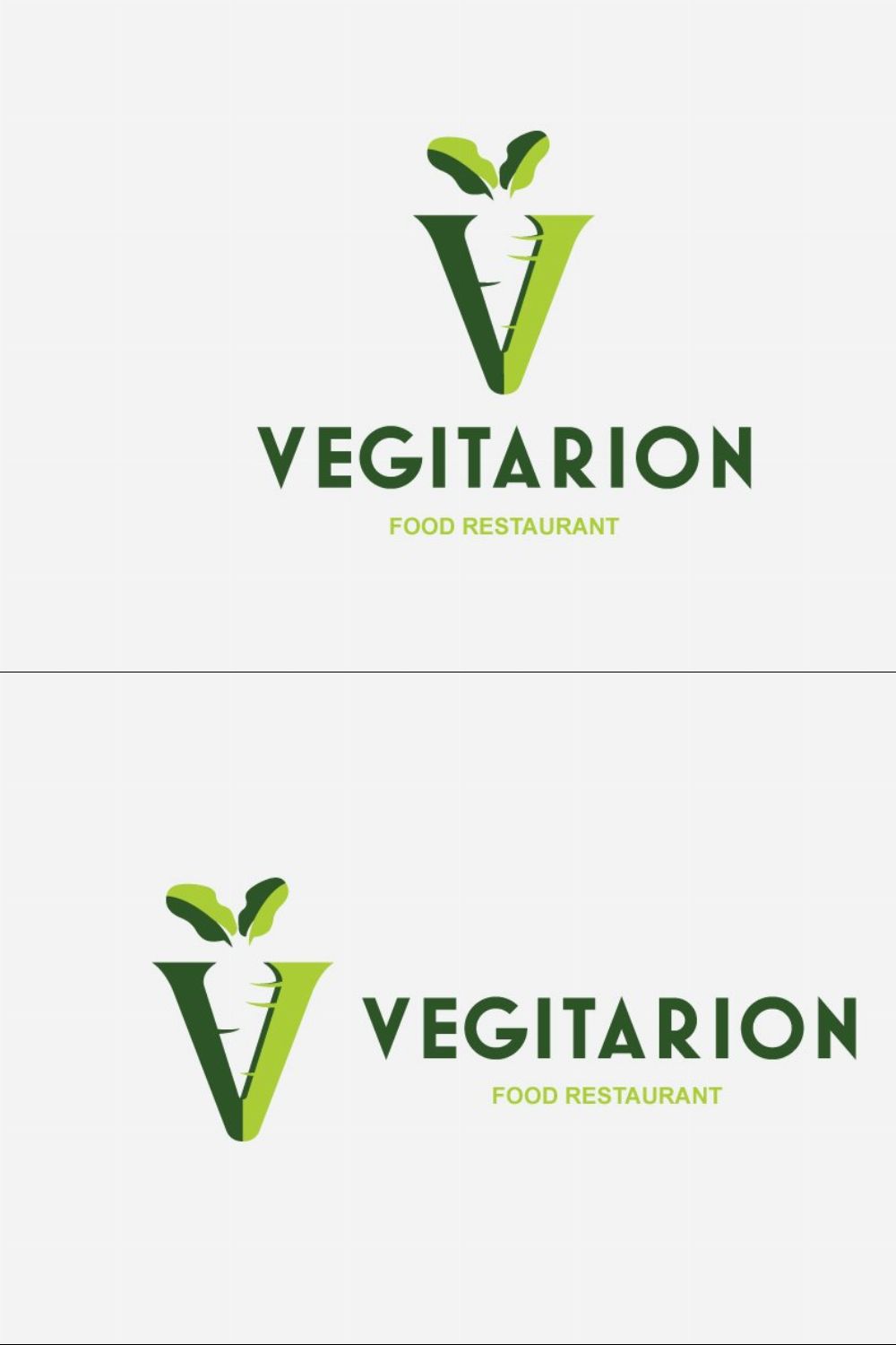 Vegitarian Food Logo pinterest preview image.