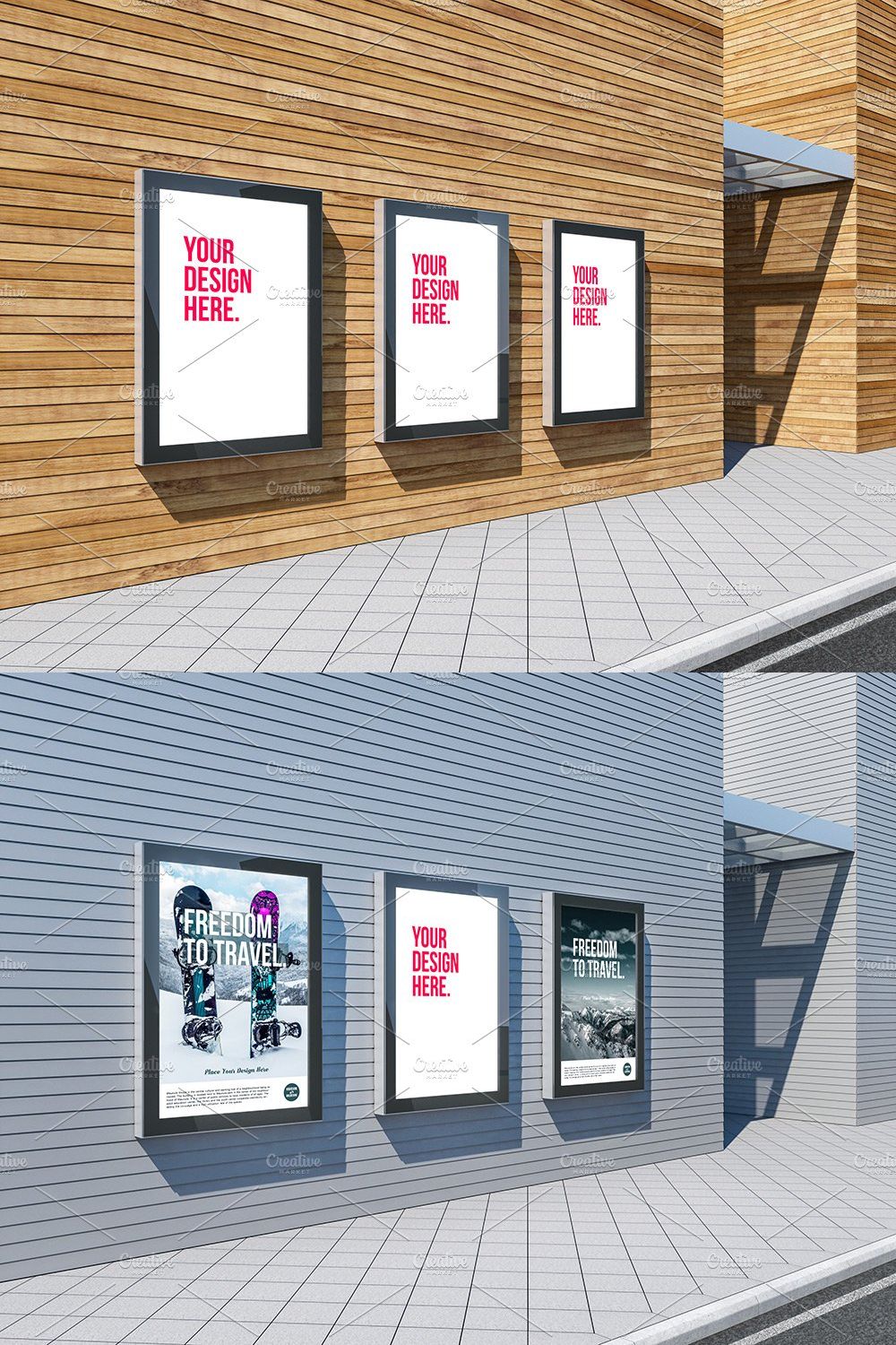 Vertical Lightbox Billboard Mockup pinterest preview image.