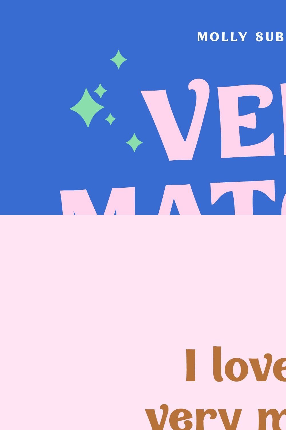 Very Matcha Retro Serif Font pinterest preview image.