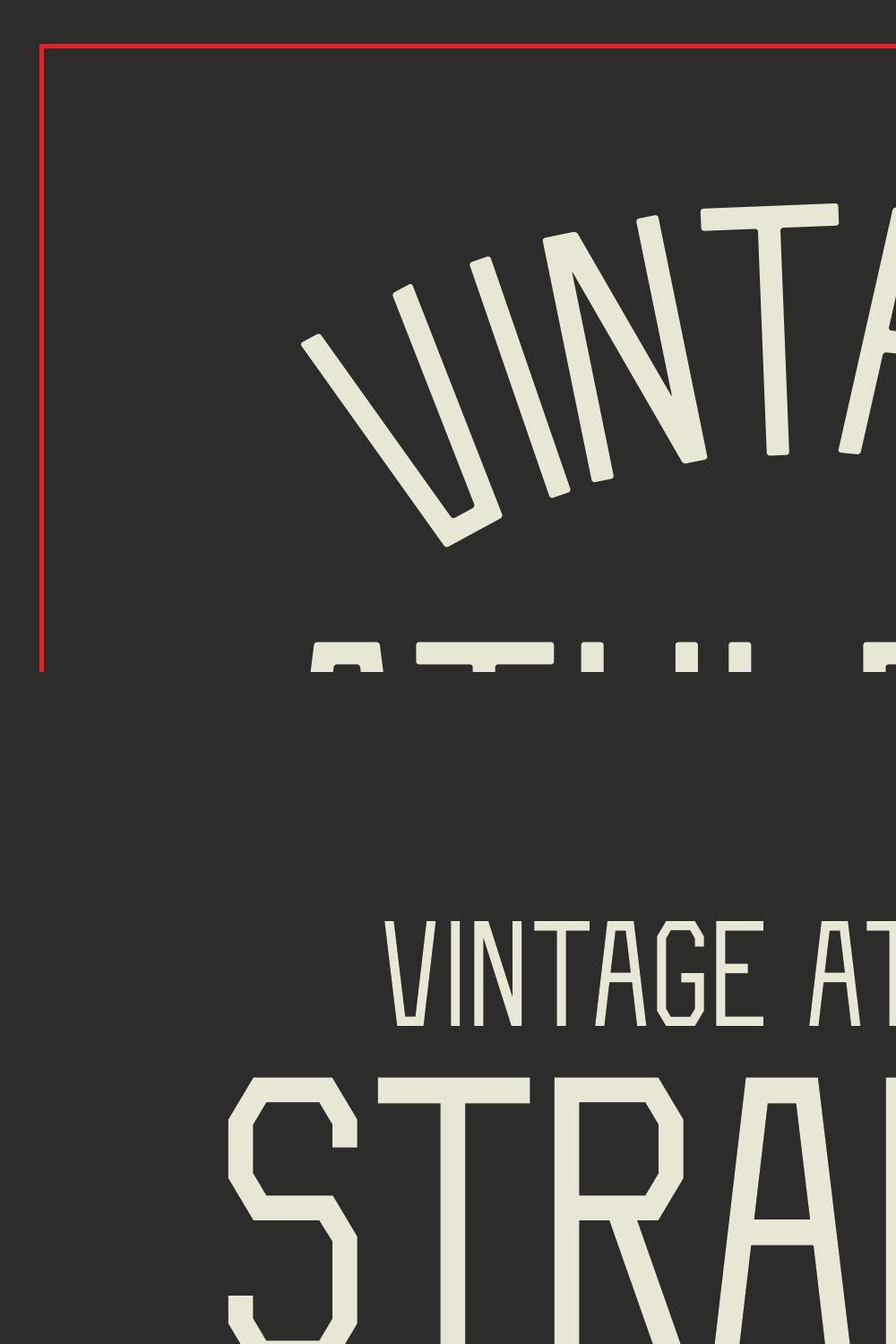 Vintage Athletic - Block Typeface pinterest preview image.