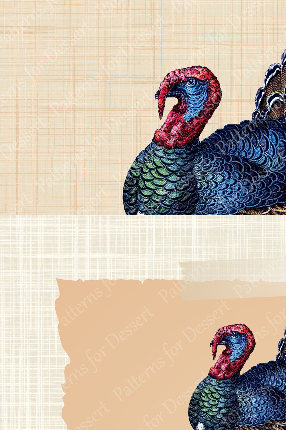 Vintage Thanksgiving Turkey Clip Art pinterest preview image.