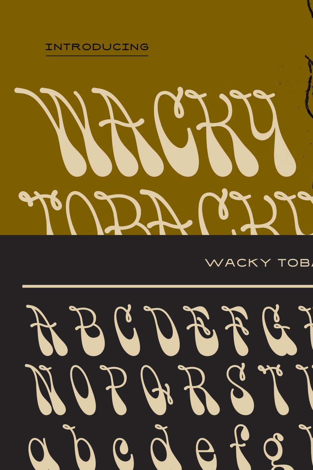 Wacky Tobacky: A Psychedelic Script pinterest preview image.