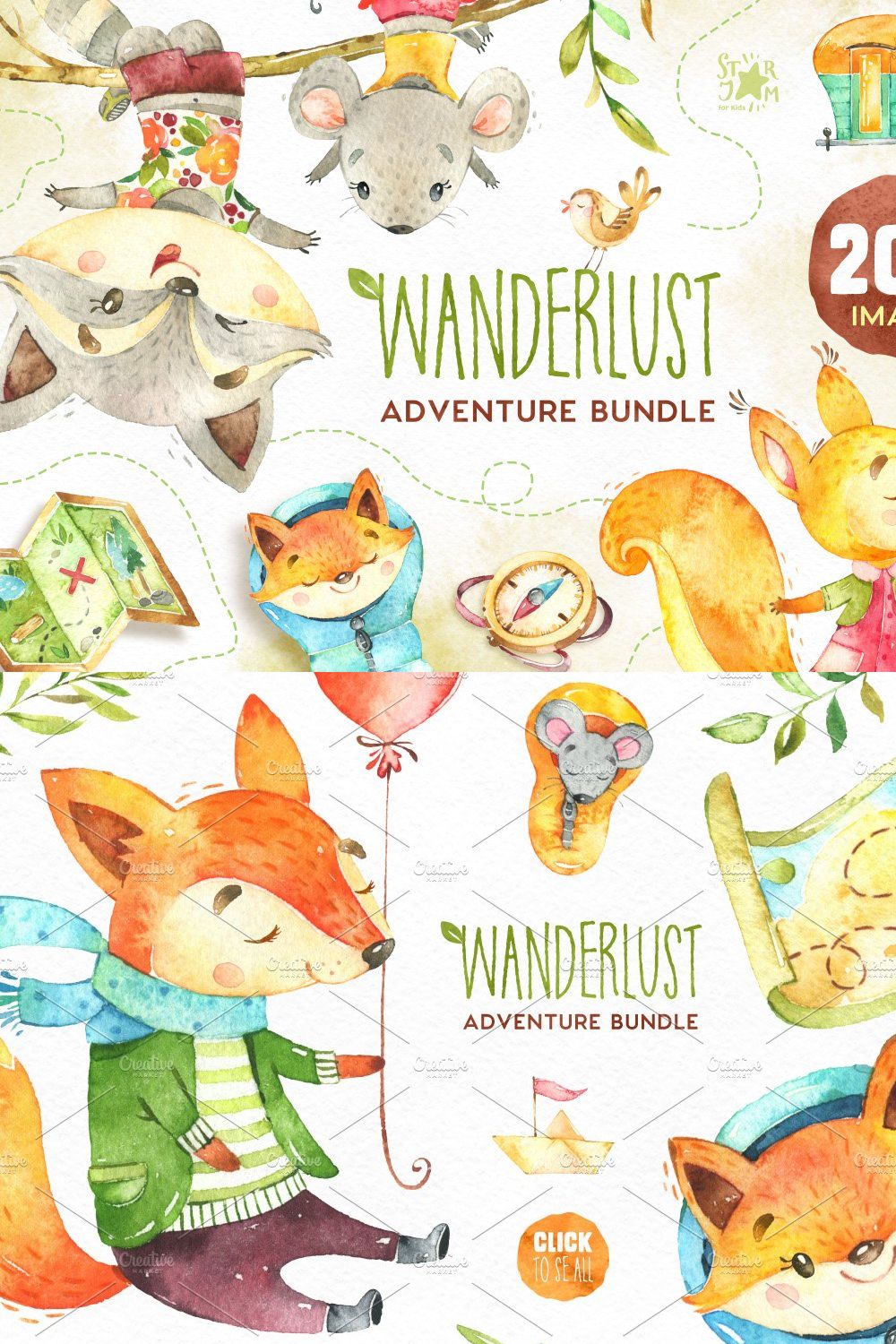 Wanderlust. Adventure bundle! pinterest preview image.