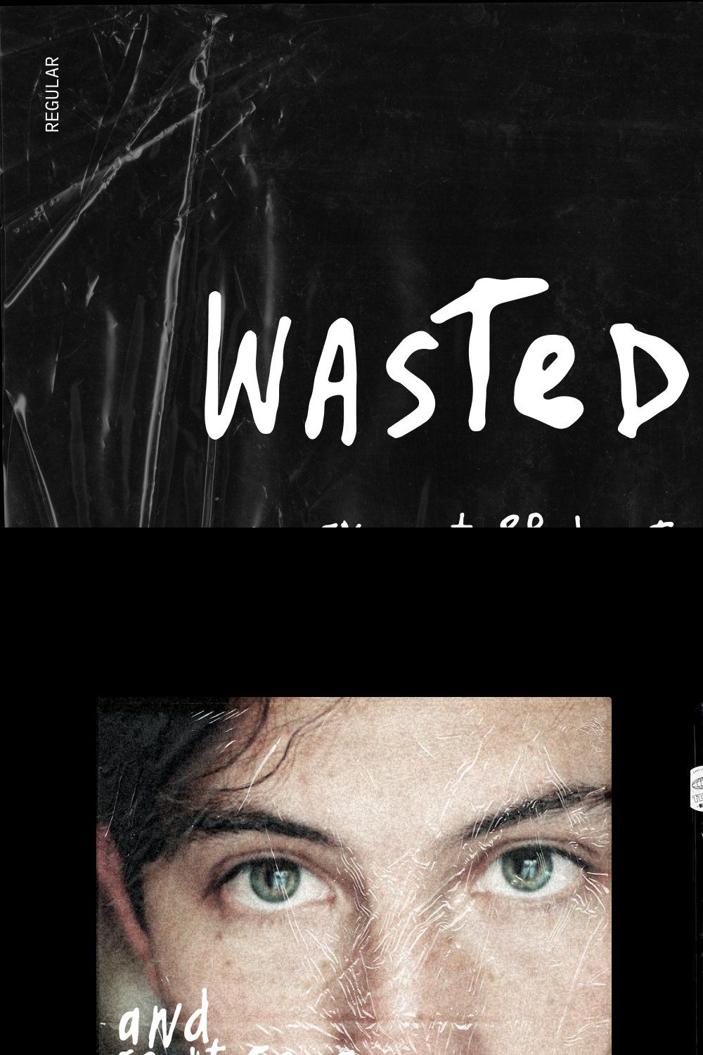 Wasted Year Messy Handwriting Font pinterest preview image.