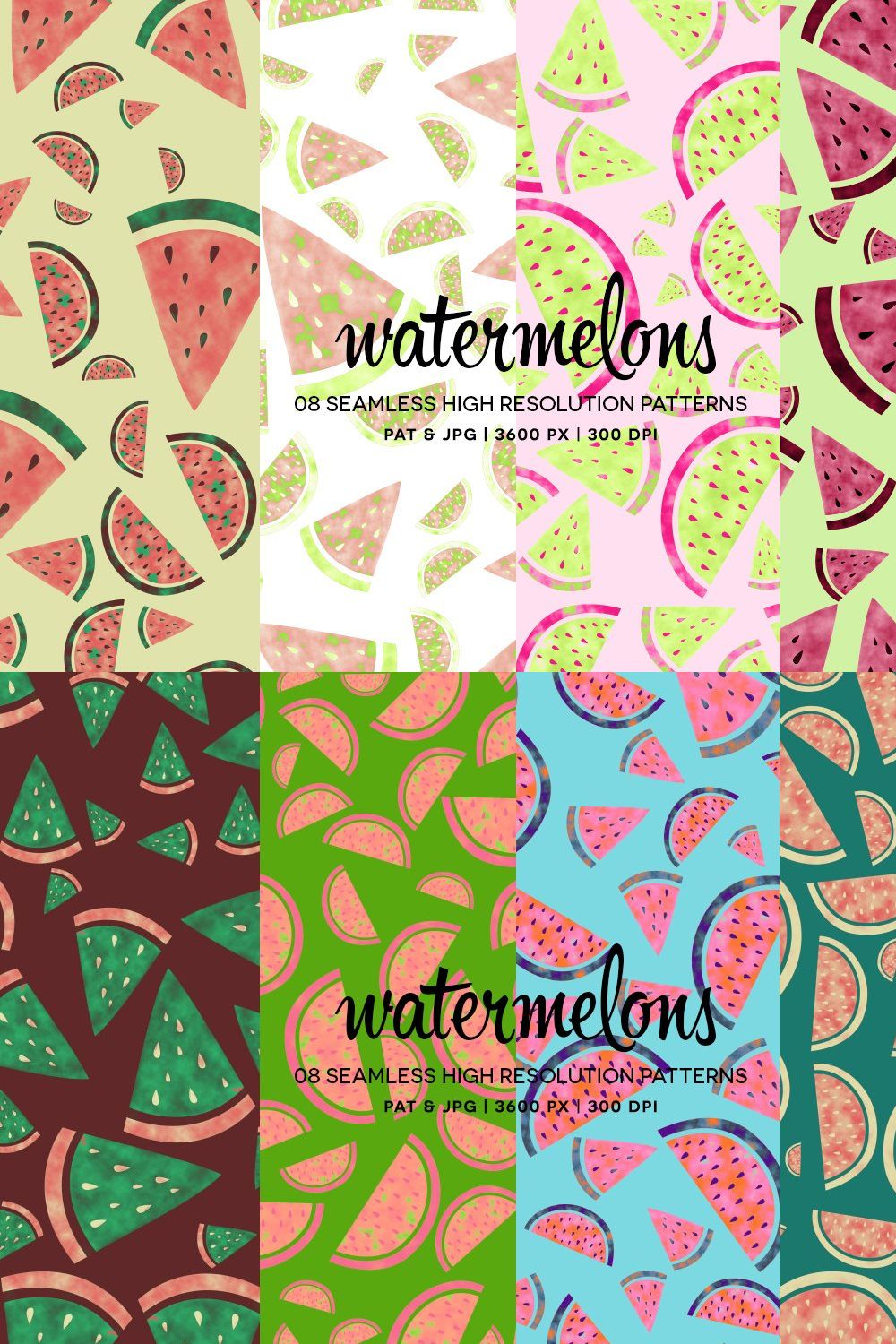 Watermelons pinterest preview image.