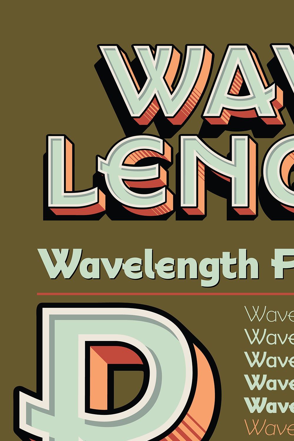 Wavelength Font Family pinterest preview image.