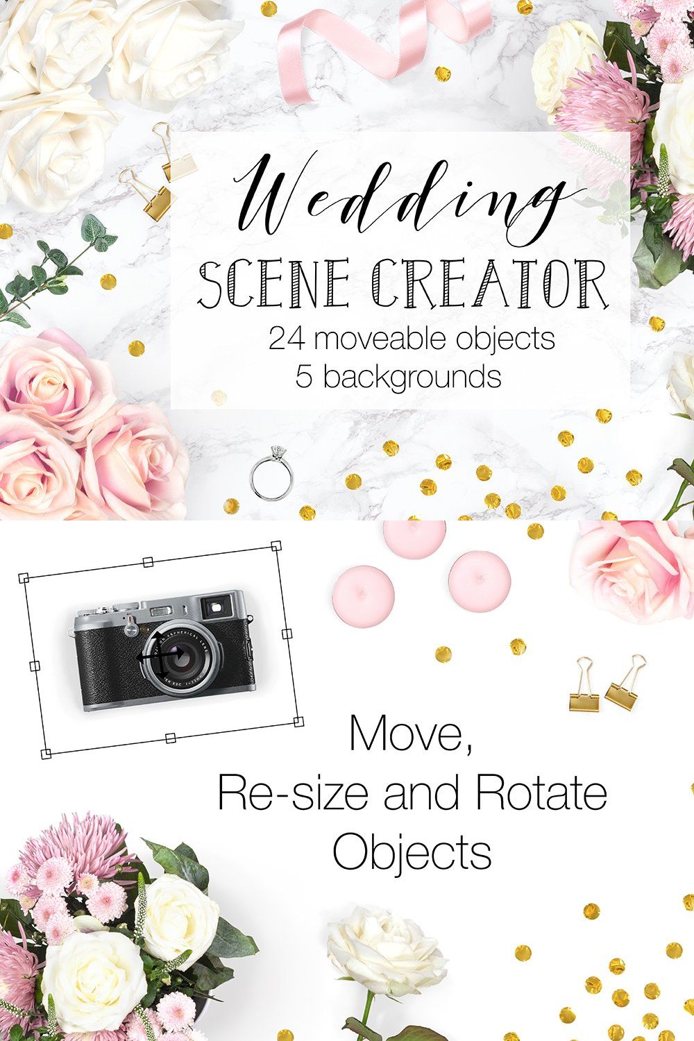 Wedding Scene Creator - Top View pinterest preview image.