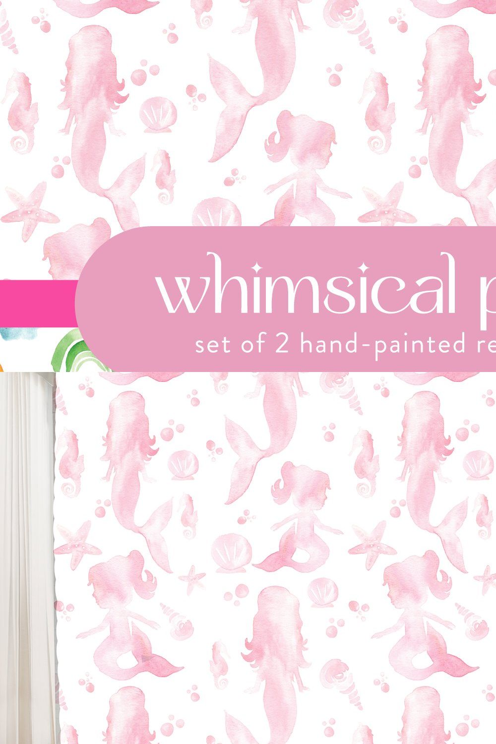 Whimsical Patterns pinterest preview image.