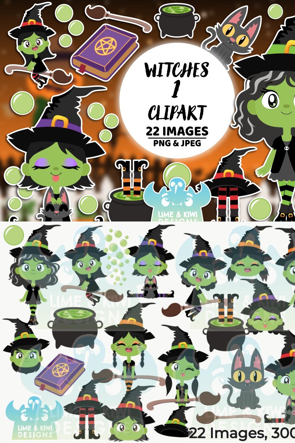 Wicked Witches 1 Clipart pinterest preview image.