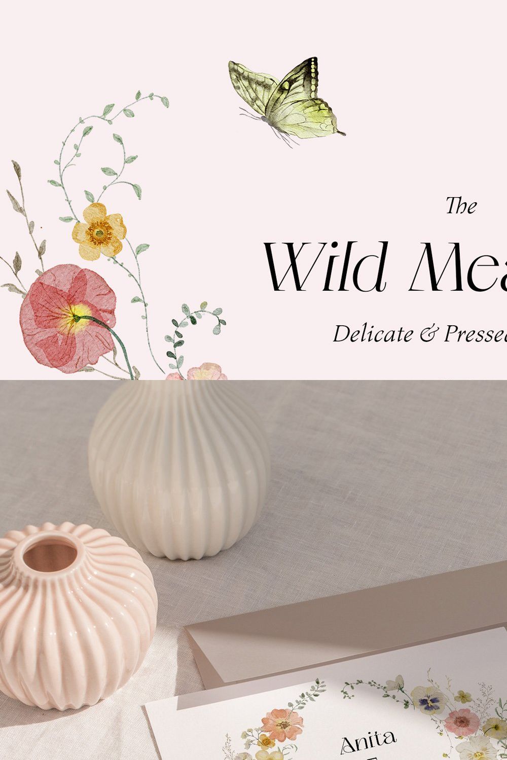 Wild Meadow - Delicate & Pressed pinterest preview image.