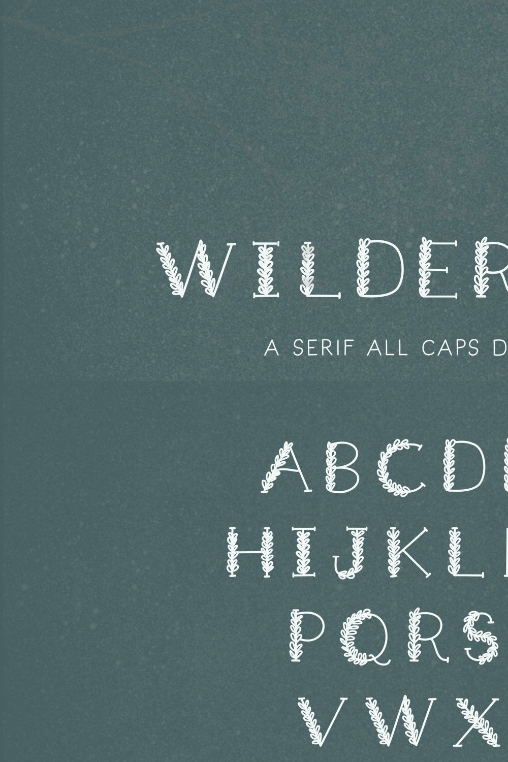 Wilderness - Serif Display Font pinterest preview image.