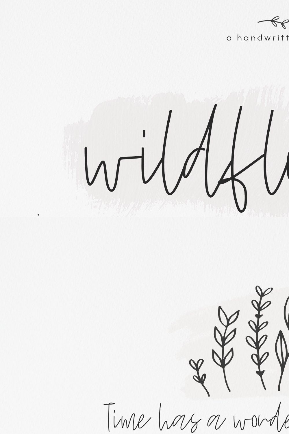 Wildflowers - A Handwritten Font pinterest preview image.