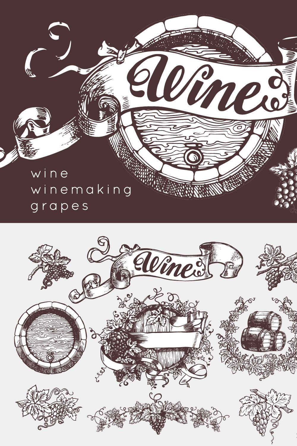 Wine collection pinterest preview image.