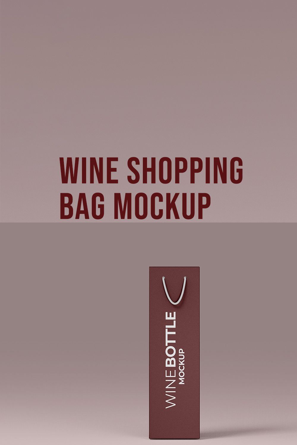 Wine Shopping Bag Mockup pinterest preview image.