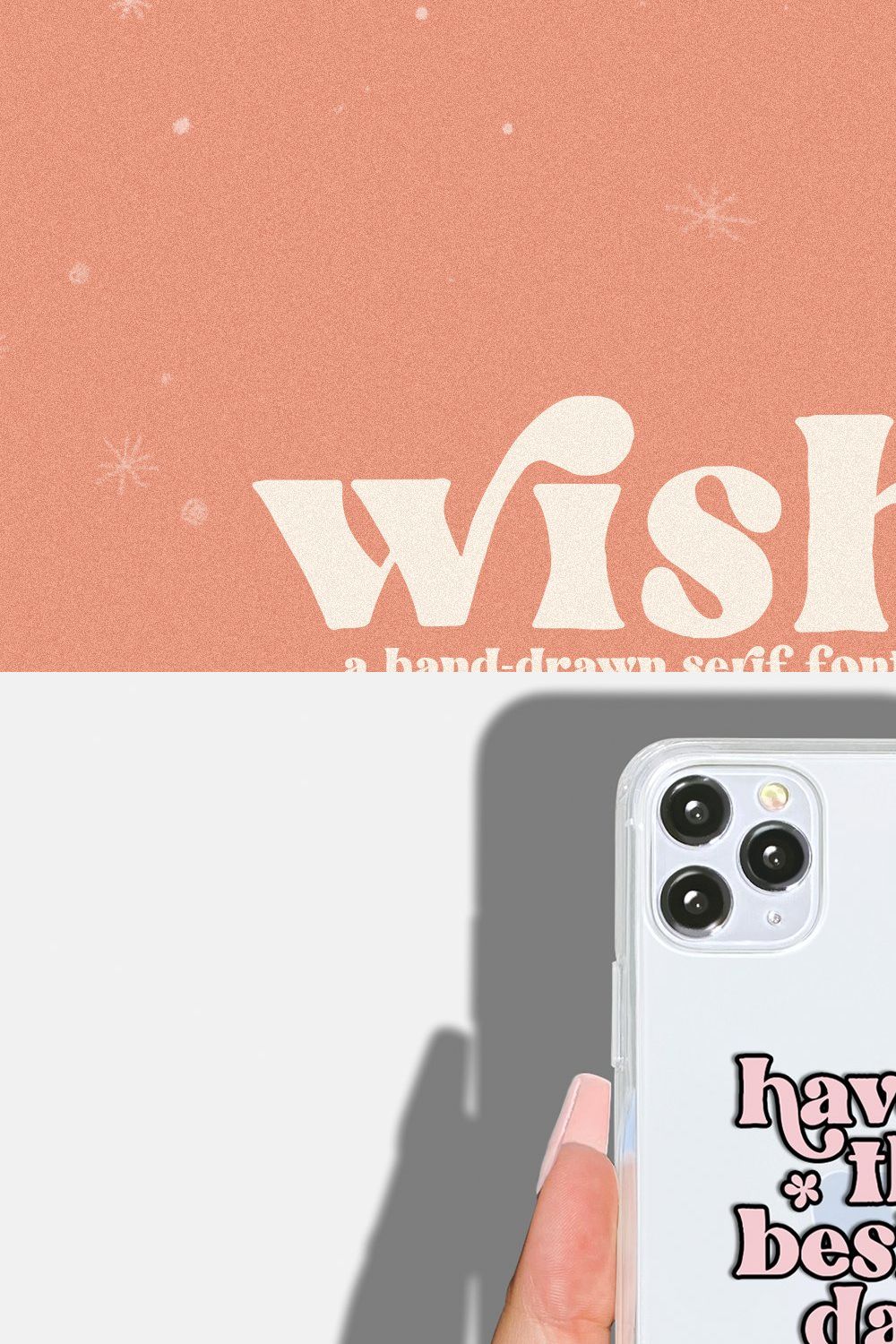 Wished | Hand-drawn Serif Font pinterest preview image.