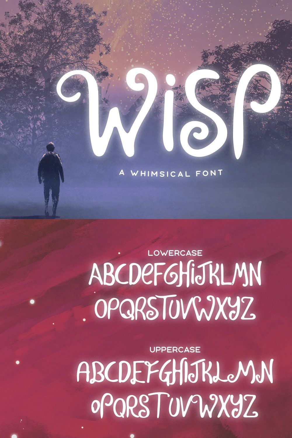 Wisp Typeface pinterest preview image.