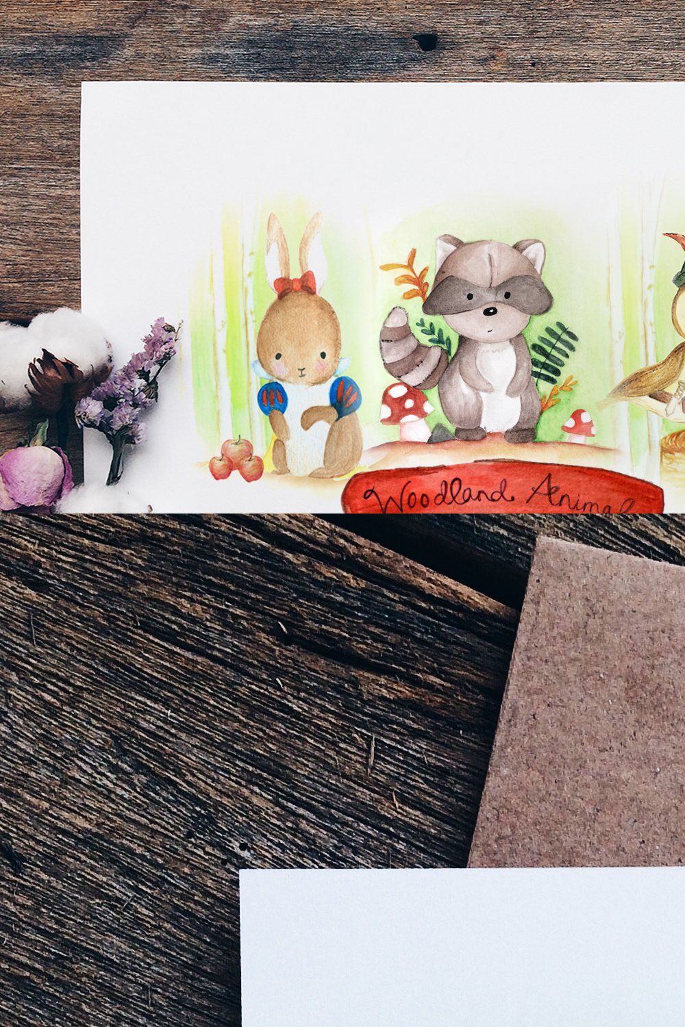 Woodland Animals pinterest preview image.