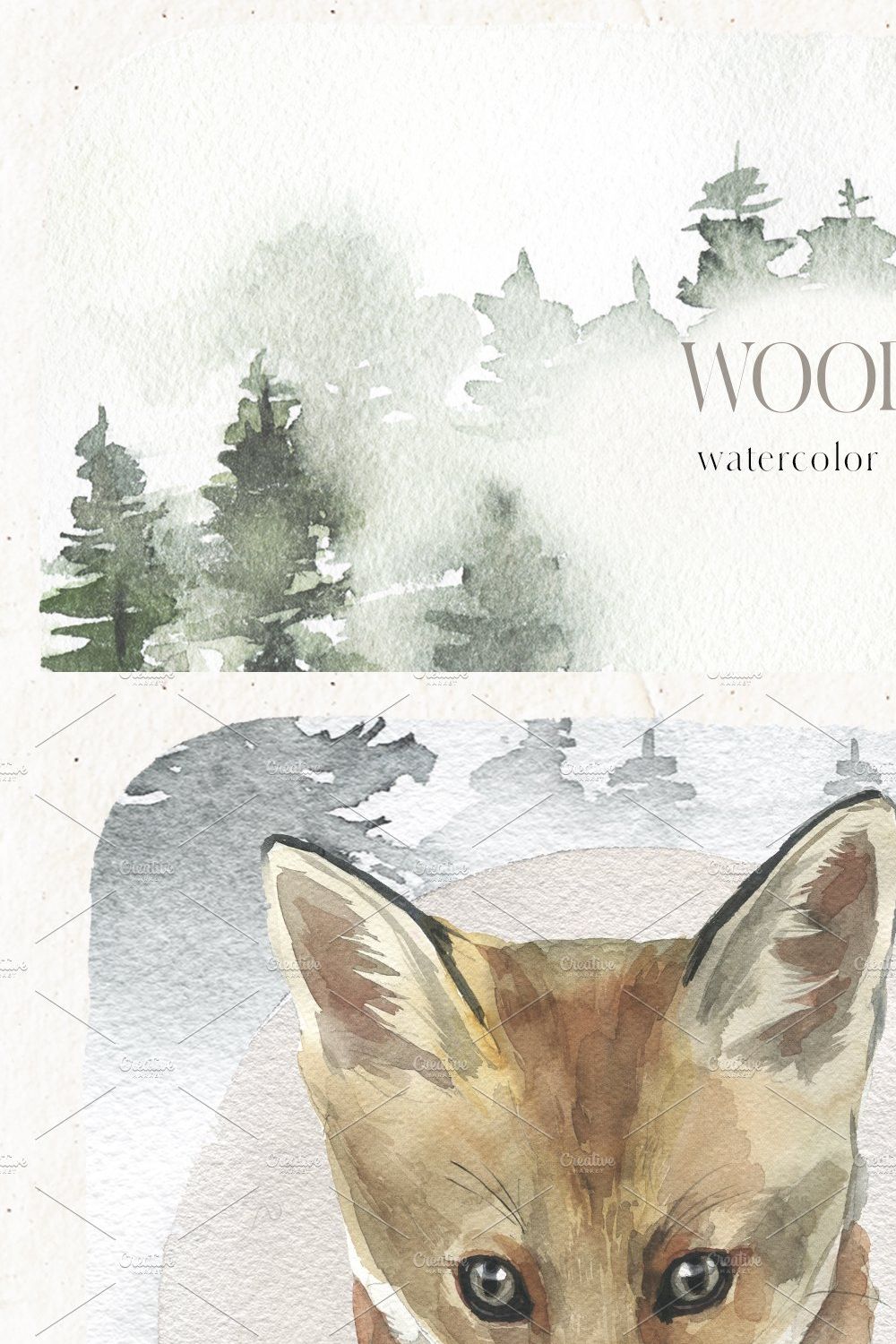 Woodland Babies Wild Animals Clipart pinterest preview image.