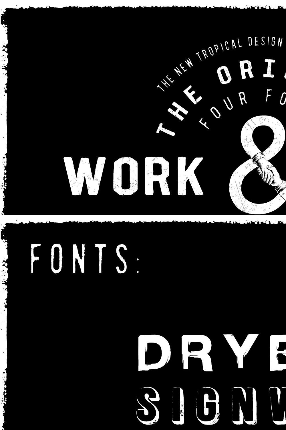 Work&Wear- Retro Font & Logo Bundle pinterest preview image.