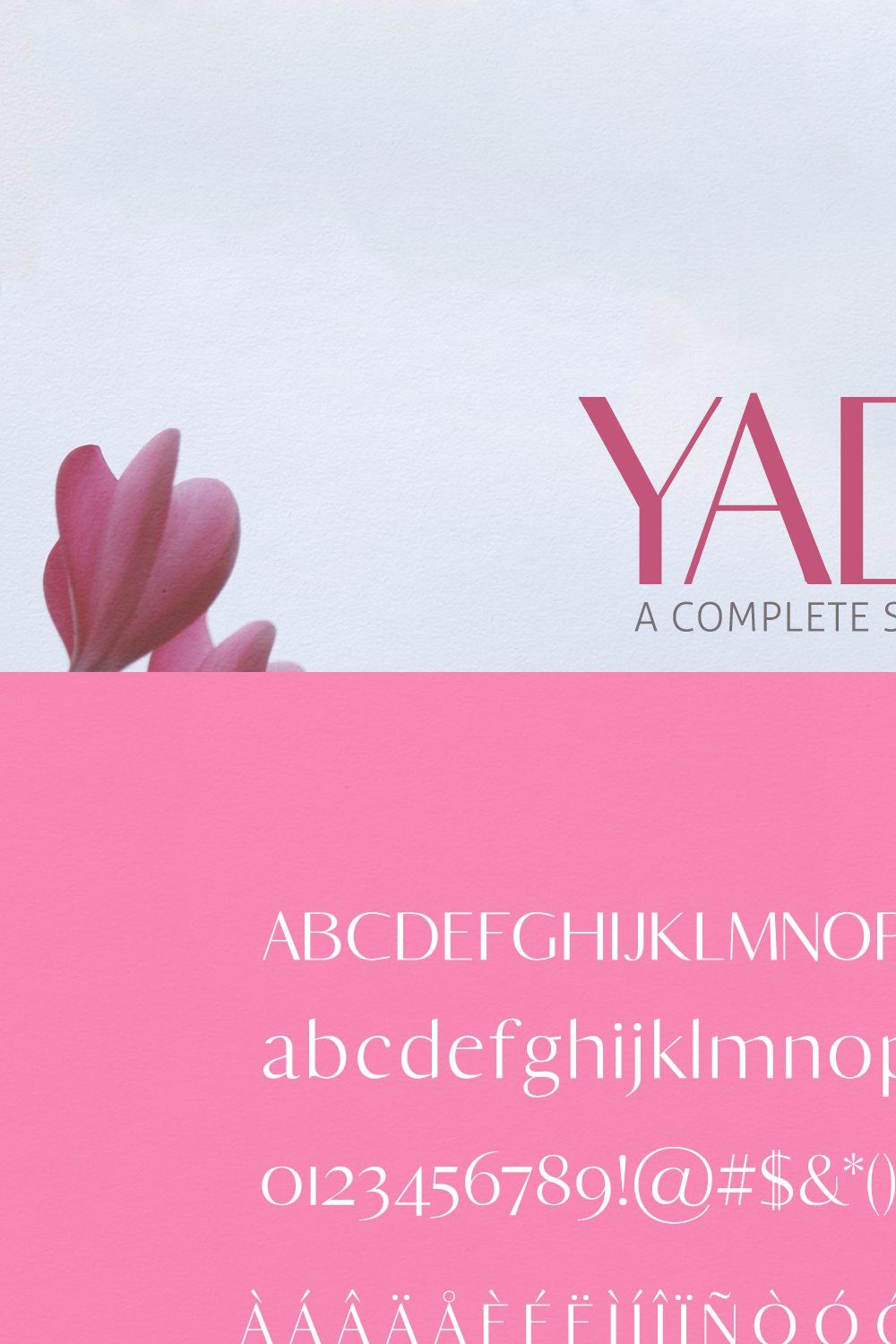Yadon Sans Serif Fonts Family Pack pinterest preview image.