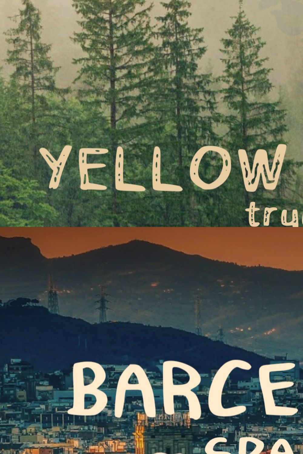 Yellow creek family font + bonus pinterest preview image.