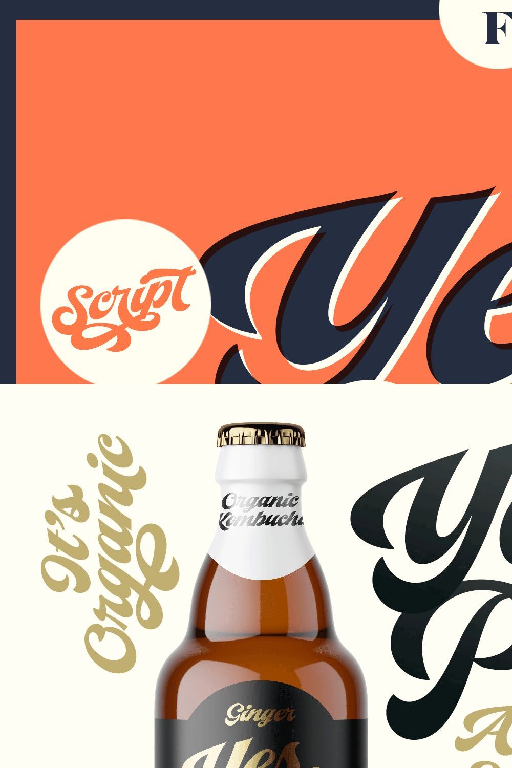 Yes Script - Groovy Retro Script pinterest preview image.