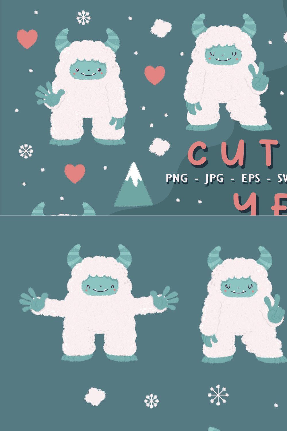 Yeti Bigfoot Characters Monsters pinterest preview image.