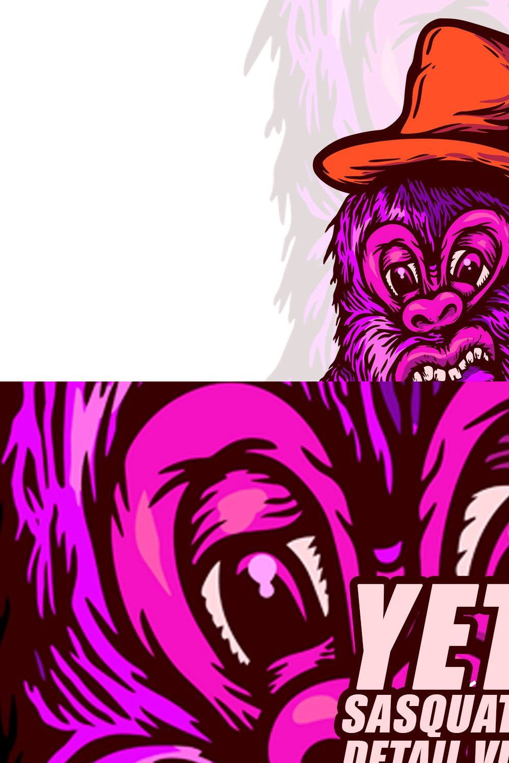 Yeti Sasquatch illustration pinterest preview image.