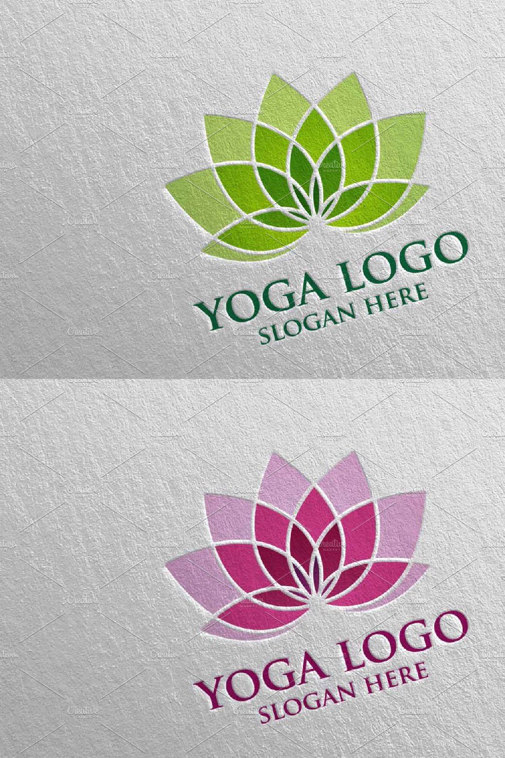 Yoga and Spa Lotus Flower logo 32 pinterest preview image.