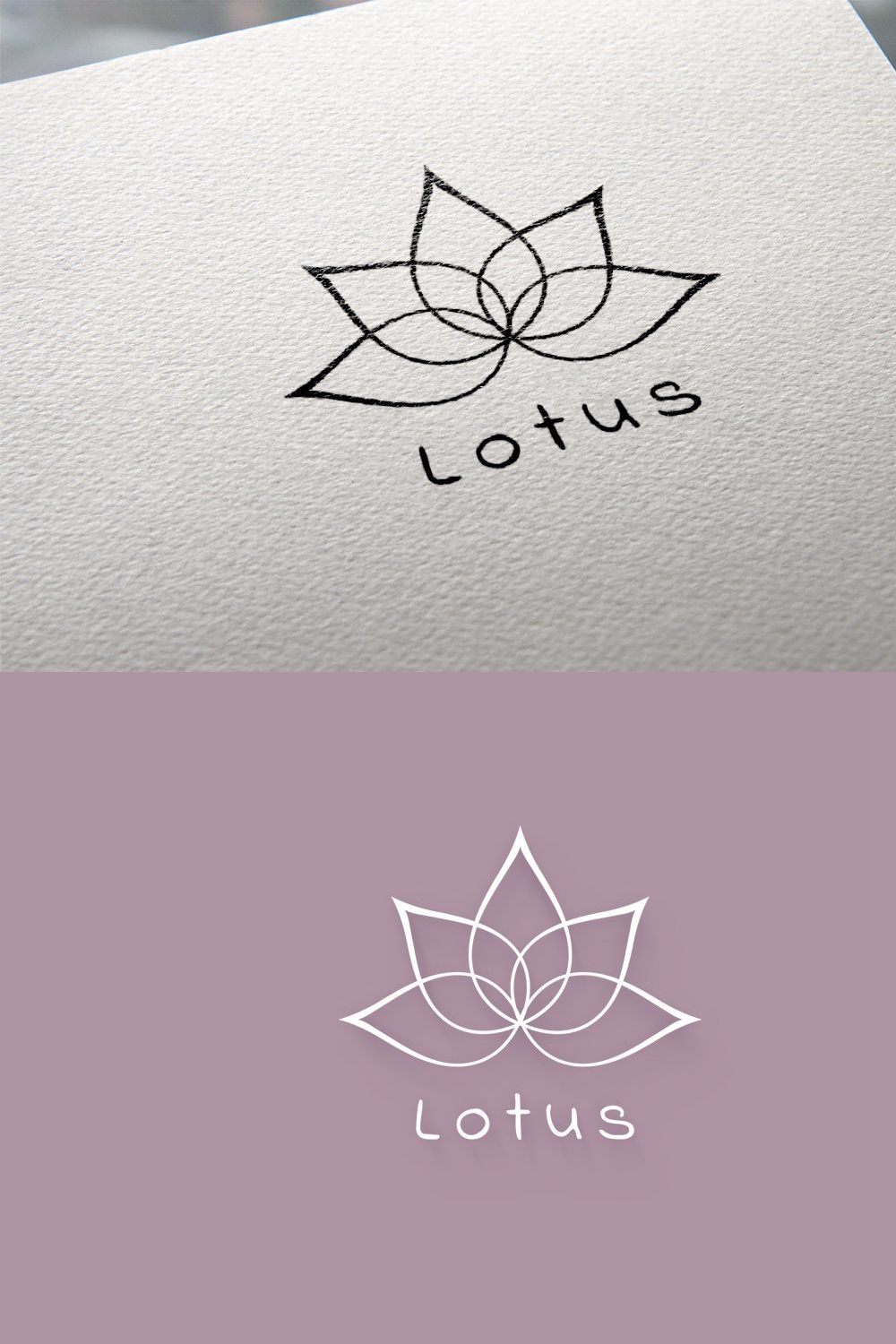 Yoga logo pinterest preview image.