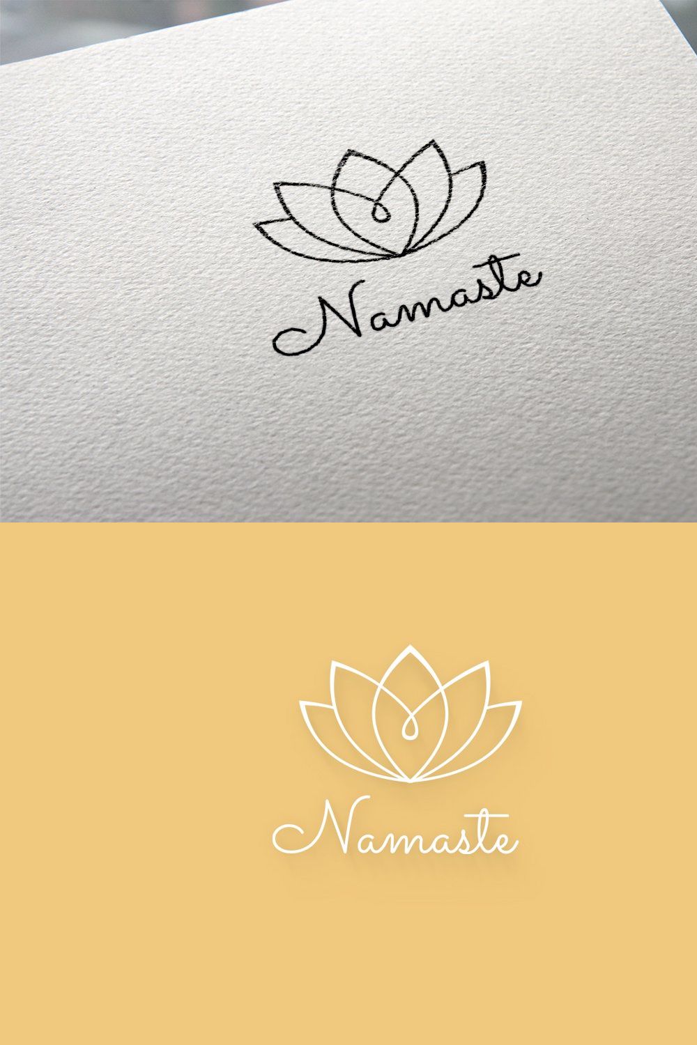 Yoga logo pinterest preview image.