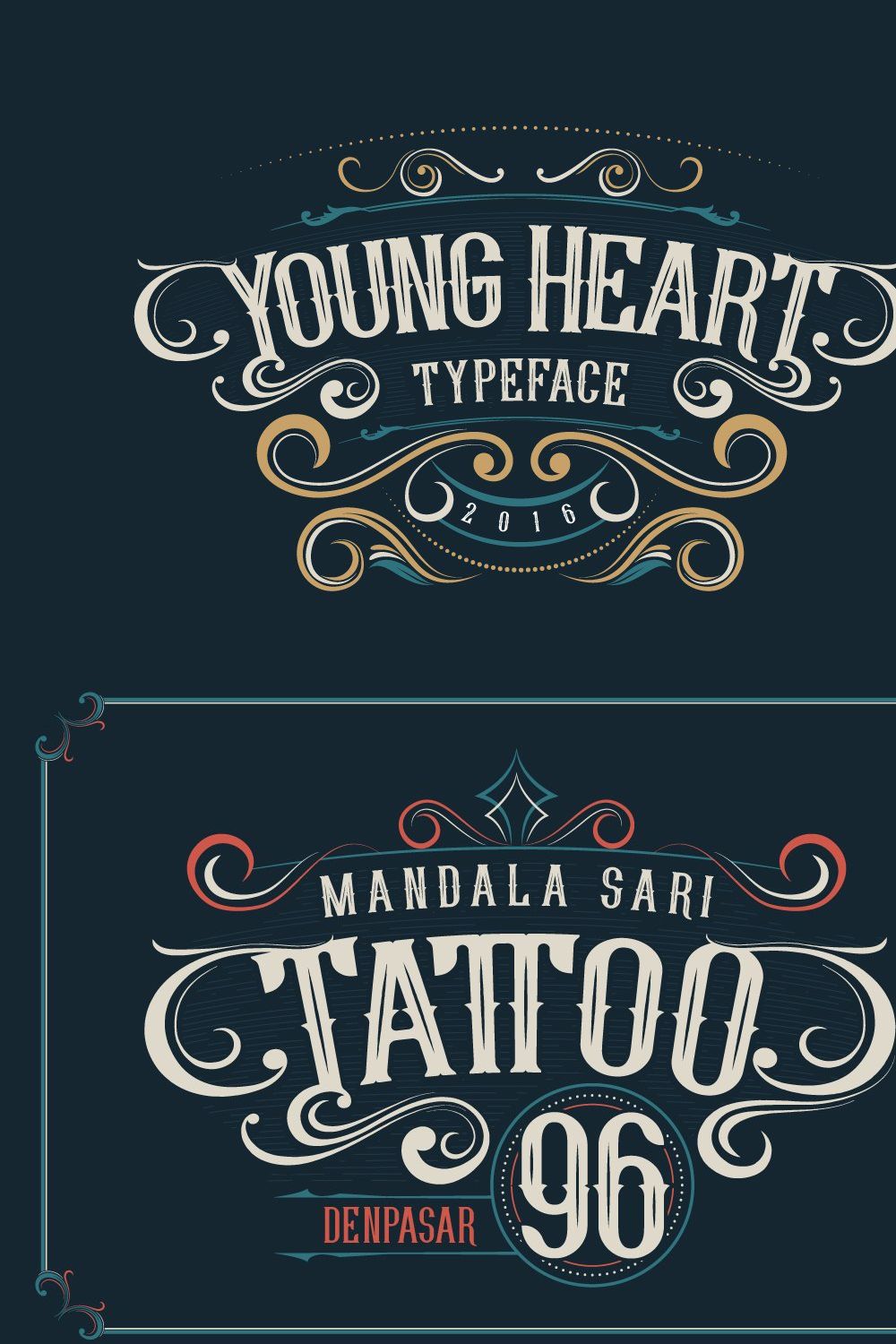 Young Heart Typeface pinterest preview image.