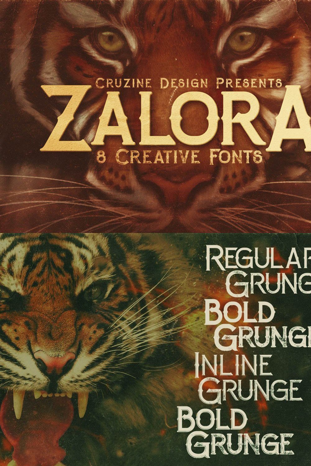 Zalora Typeface pinterest preview image.