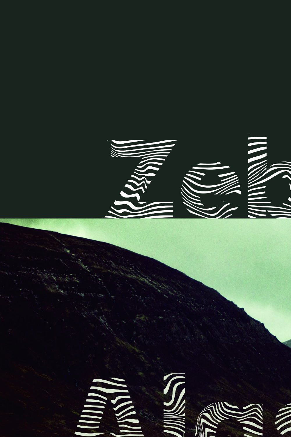 Zerbra Font Sans pinterest preview image.