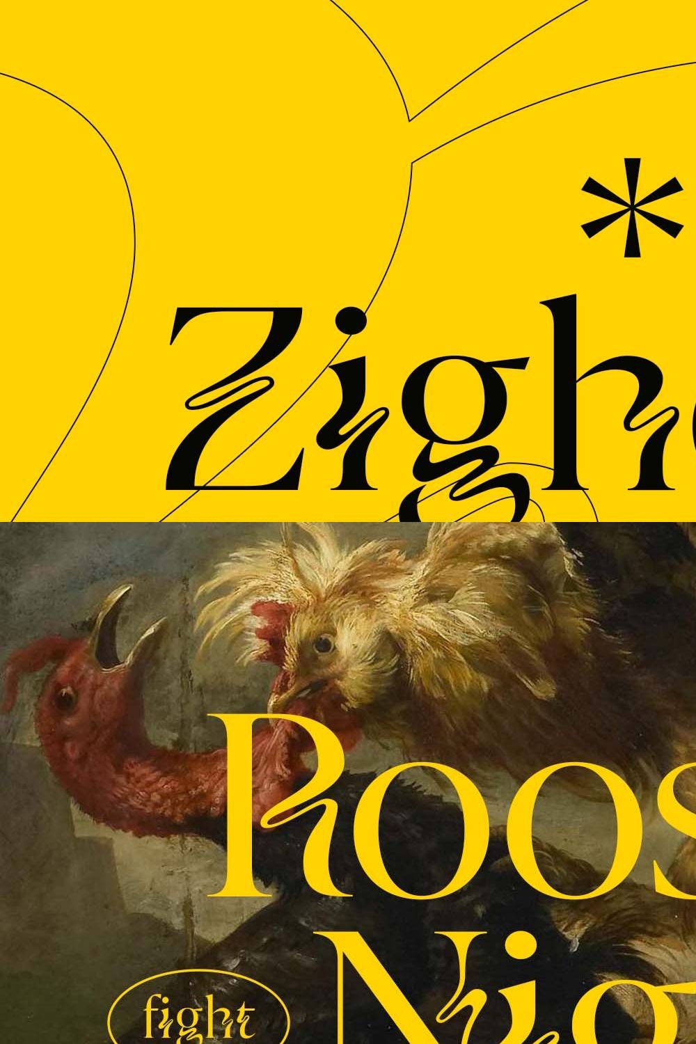 Zighead Display Font pinterest preview image.
