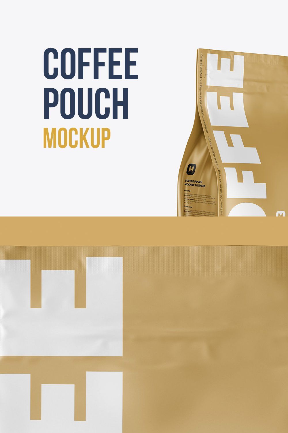 Zip Coffee Pouch Front & Half-Side pinterest preview image.