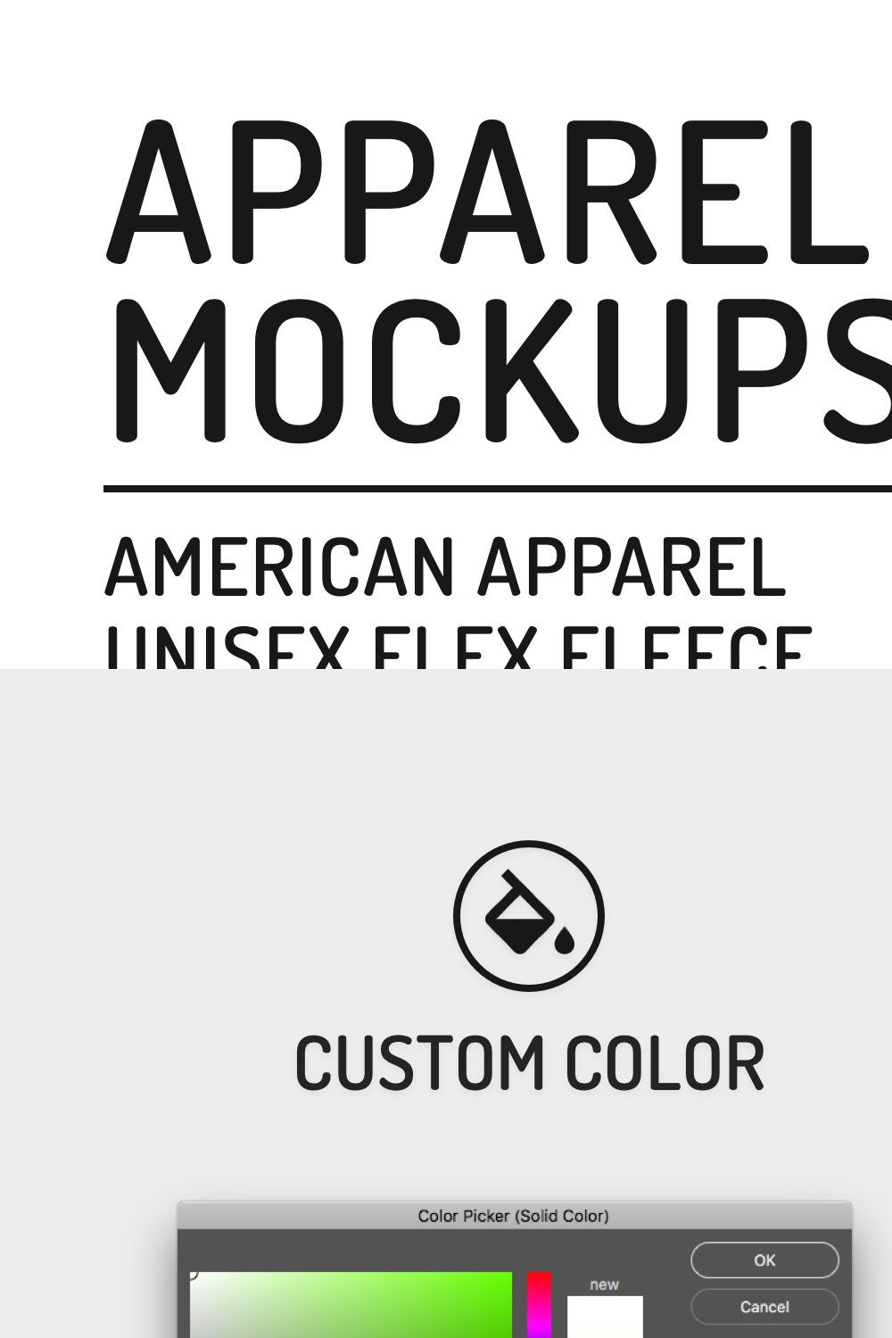 ZipUp Hoodie Flex Fleece Mockups pinterest preview image.