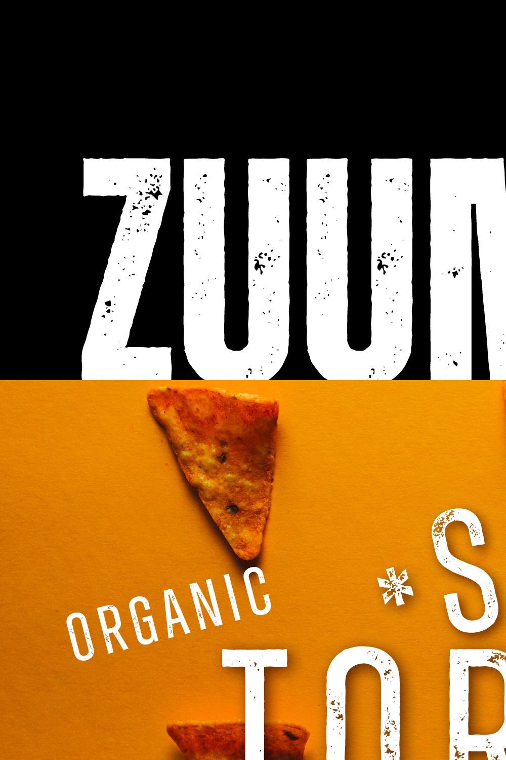 Zuume Rough Font Family pinterest preview image.