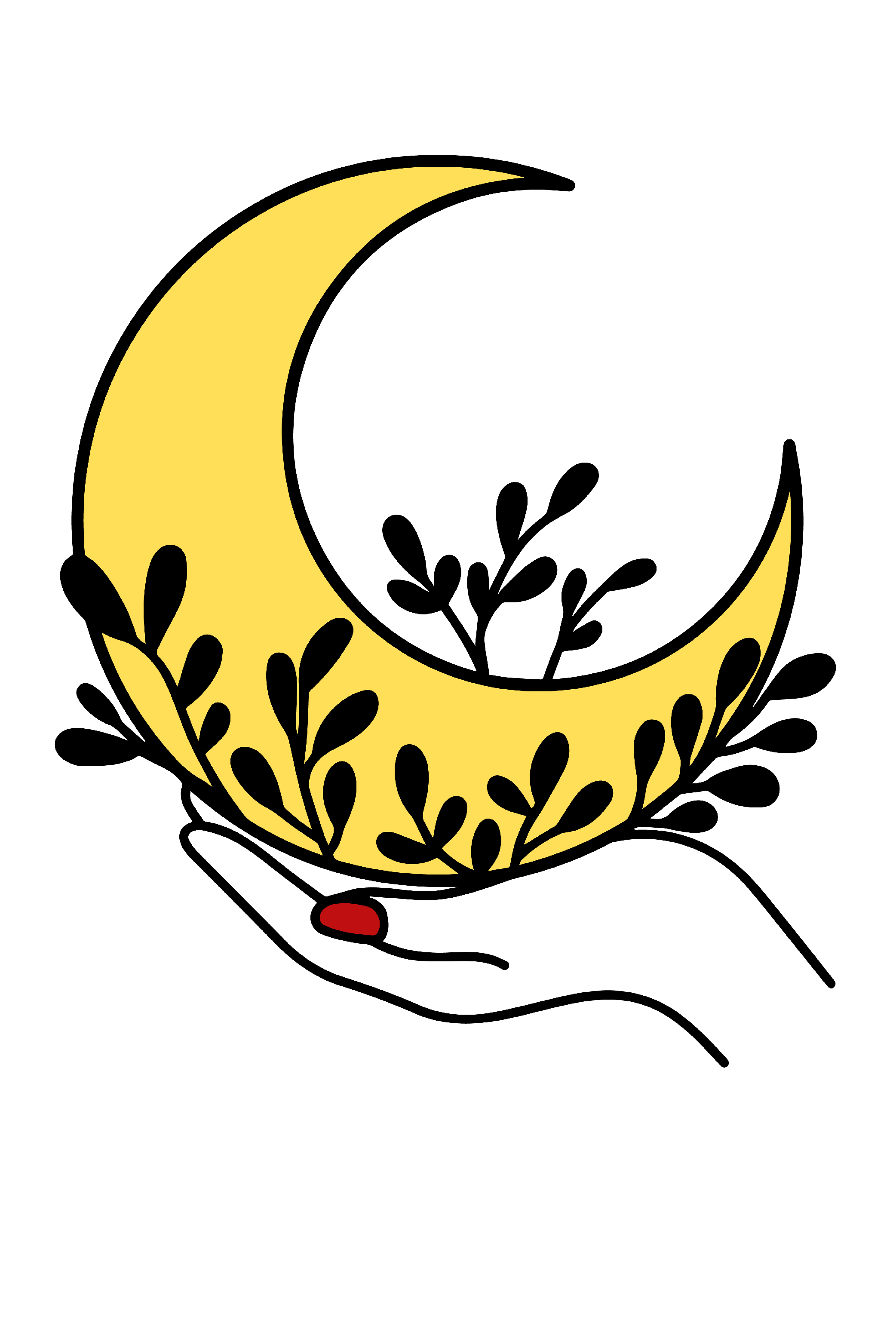 Moon In Hand - Design ( SVG - PNG - JPG - EPS ) Included pinterest preview image.