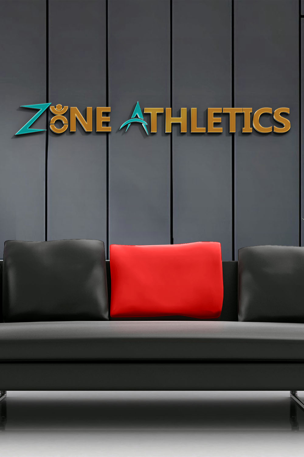 Zone Athletics Logo Design pinterest preview image.