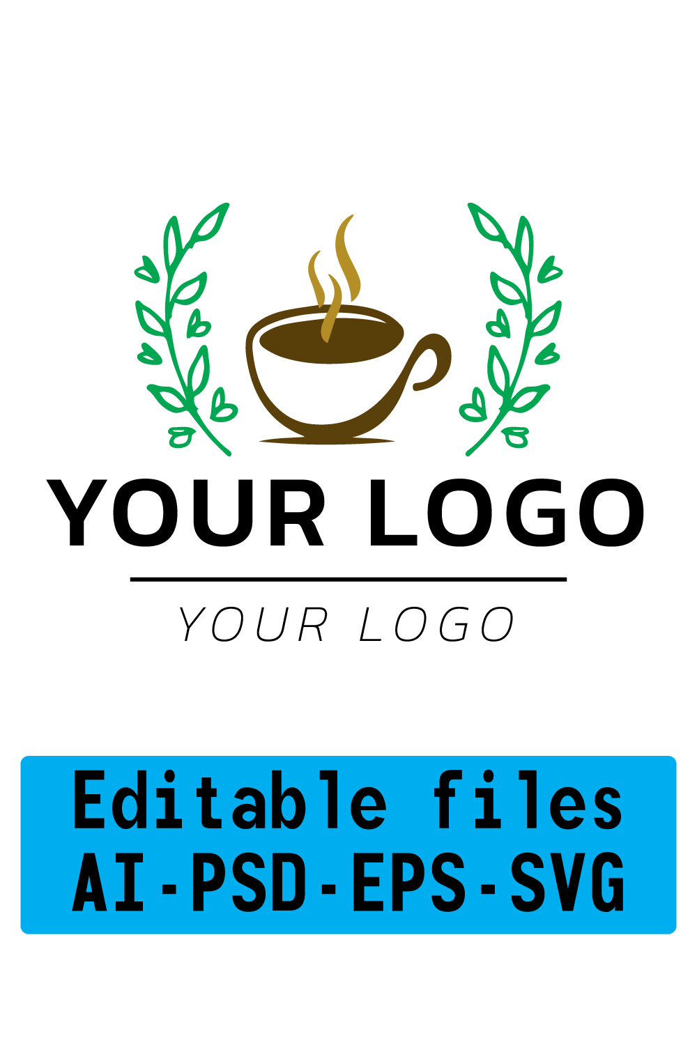 Coffee Logo pinterest preview image.