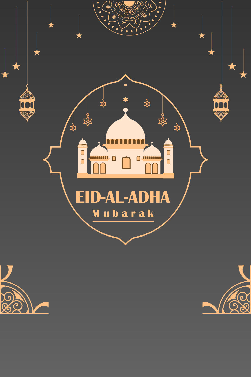 Eid al Adha Poster Design pinterest preview image.